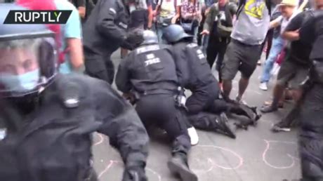 Berlin antilock down scuffles