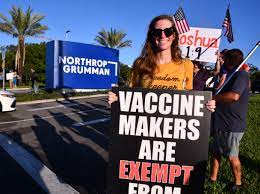PROTEST against vaccine ON THE BEACH NEAR ORLANDO, FLORIDA