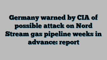 Nord Stream suspected sabotage attack