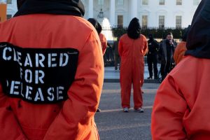 Protest in front of the White House on the 17th anniversary of Guantanamo Bay, 1/11/19